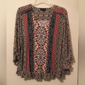 Cynthia Rowley Black and White Ruffled Blouse